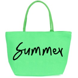 Duża neonowozielona torba plażowa Summer | Beltimore