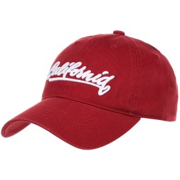 Czerwona czapka z daszkiem, baseballówka unisex, regulowana czapka czr1