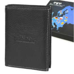 Portfel skórzany męski RFID Beltimore G76 czarny