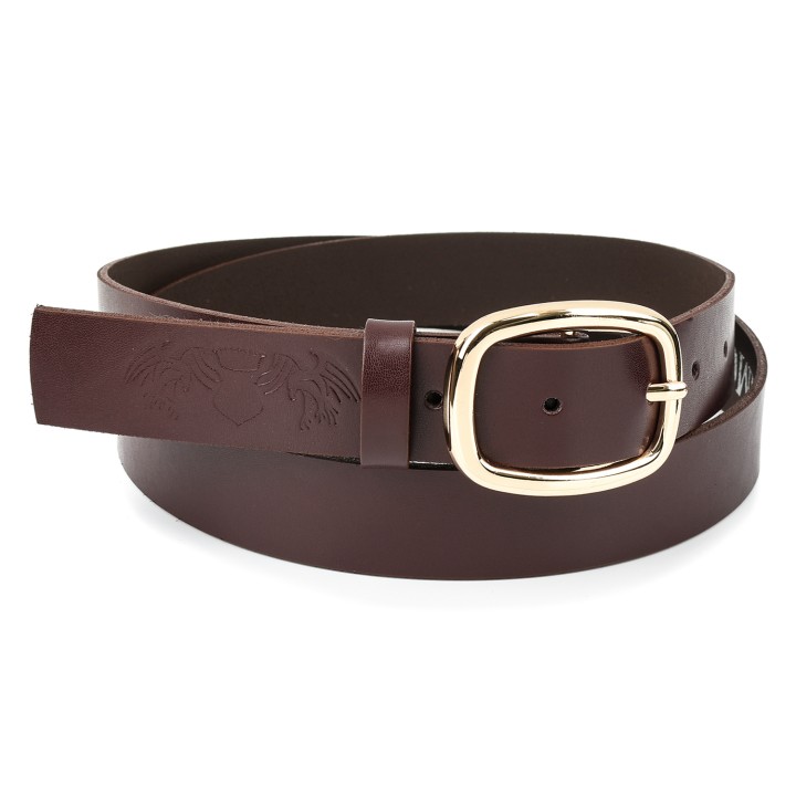 Beltimore damski pasek skórzany burgundowy 3 cm
