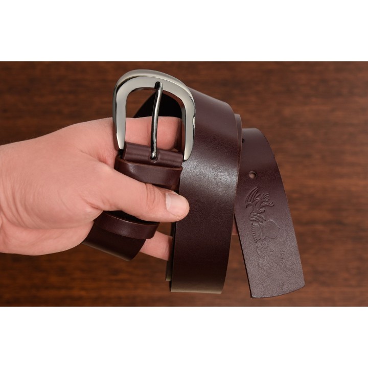Beltimore damski pasek skórzany 4 cm burgundowy