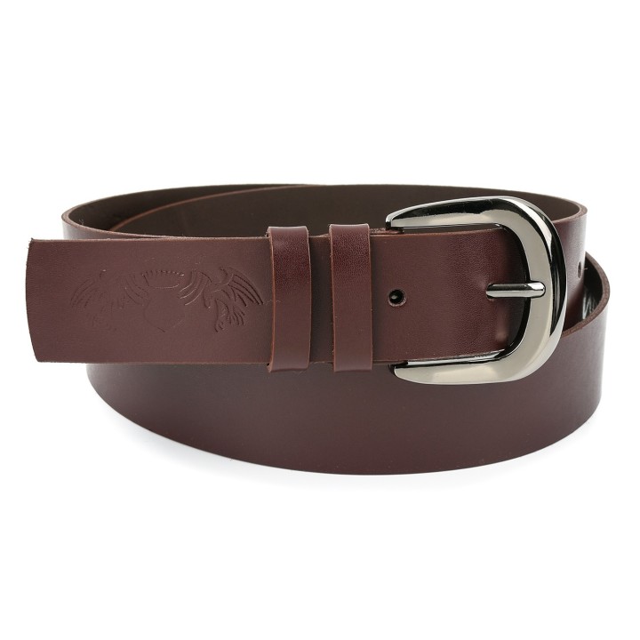 Beltimore damski pasek skórzany 4 cm burgundowy
