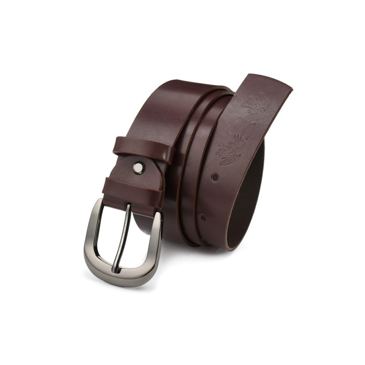 Beltimore damski pasek skórzany 4 cm burgundowy