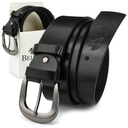 Beltimore damski pasek skórzany 4 cm czarny