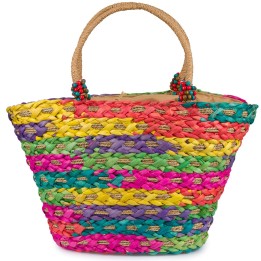 Kolorowa słomiana torba boho na lato | Beltimore