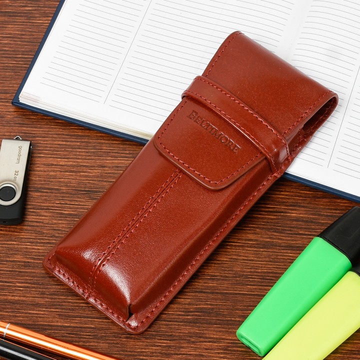 Etui na pióro skórzane brązowe Beltimore J03