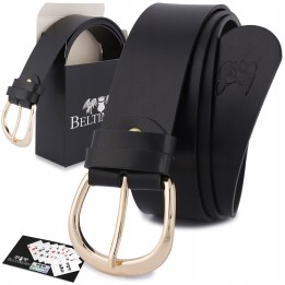 Skórzany pasek damski 4 cm Beltimore D83