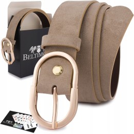 Skórzany pasek damski 3 cm Beltimore E53