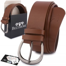 Brązowy skórzany pasek damski 4 cm Beltimore D87