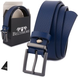 Skórzany pasek damski granatowy Beltimore 2,5 cm
