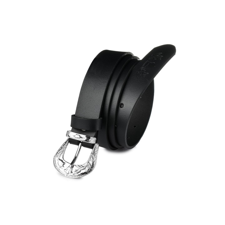Beltimore damski pasek skórzany 3 cm czarny