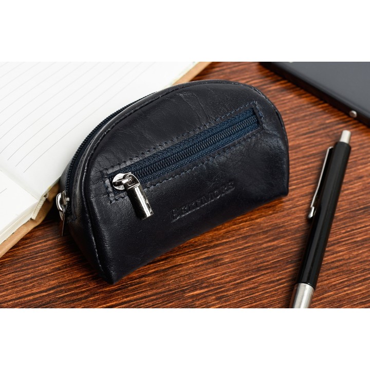 Granatowe etui na klucze ze skóry Beltimore G85