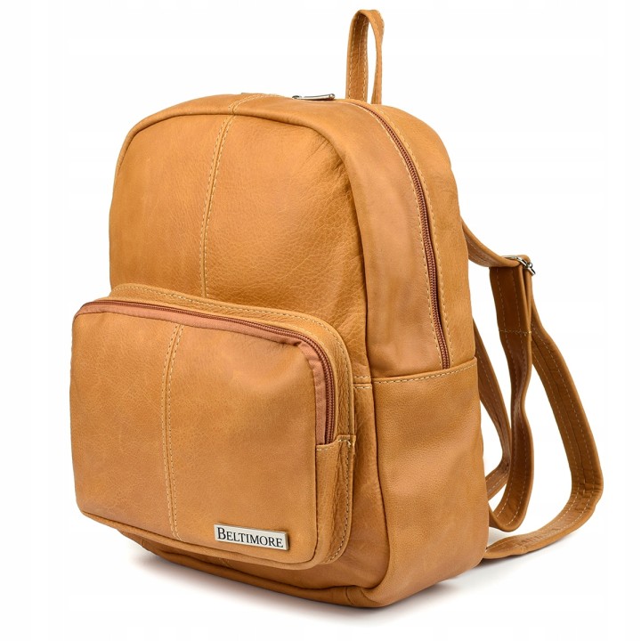 Damski plecak skórzany Beltimore R33 camel