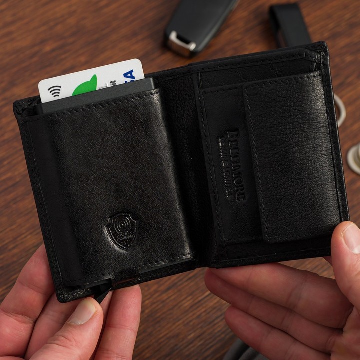 Mały skórzany portfel męski Beltimore RFiD P88