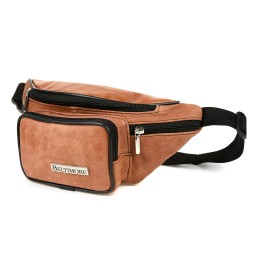 Skórzana saszetka nerka camel Beltimore F42