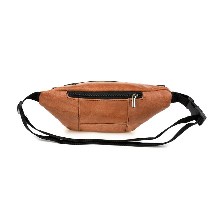 Skórzana saszetka nerka camel Beltimore F42