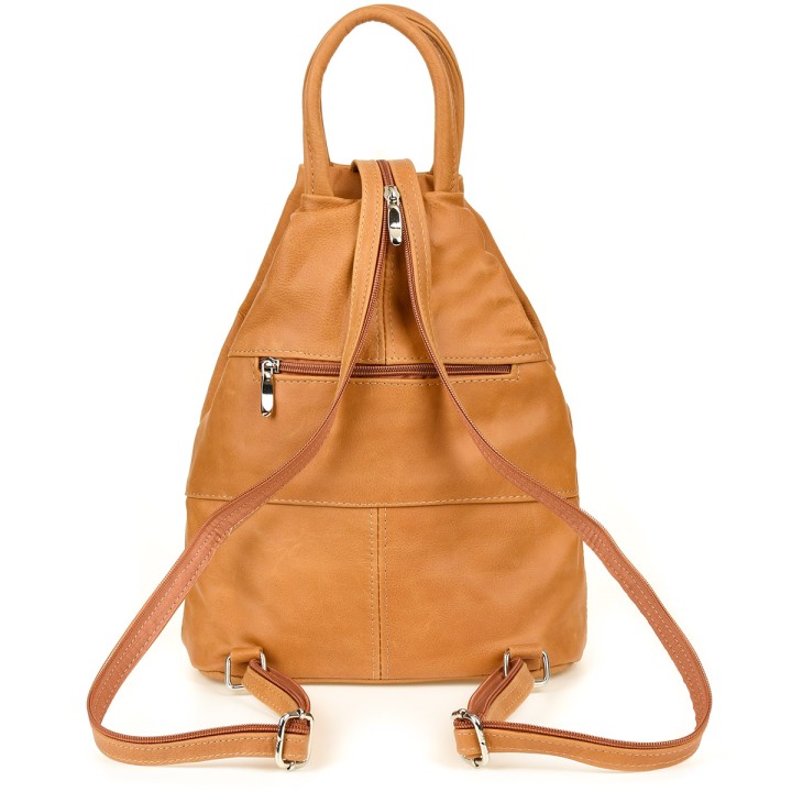 Camel plecak damski skórzany Beltimore Q60 | Joanna