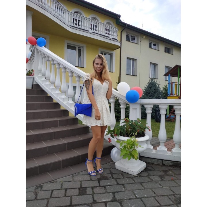Brązowa włoska kopertówka zamszowa skórzana