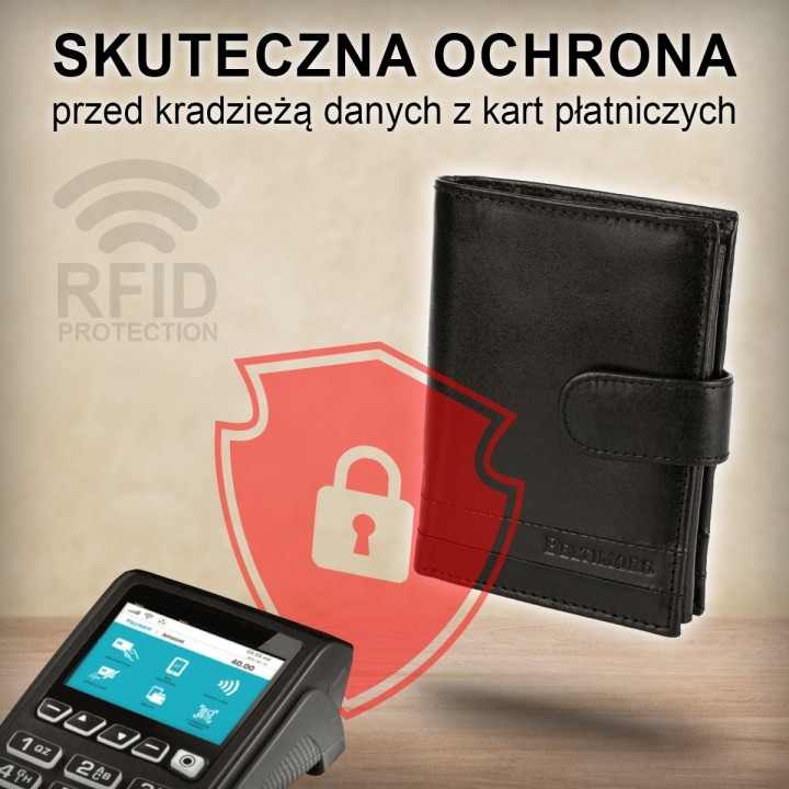 Brązowy skórzany portfel damski Beltimore Q63