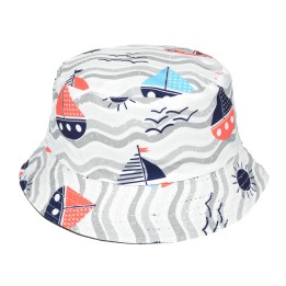 Dwustronny kapelusz dziecięcy bucket hat – statki