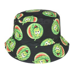 Dwustronny kapelusz bucket hat czarny arbuz | Beltimore