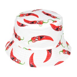 Kapelusz dwustronny Bucket Hat czarny i biały
