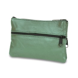 Duże skórzane etui na klucze khaki Beltimore