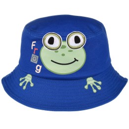 Niebieski kapelusz dziecięcy Bucket Hat z regulacją