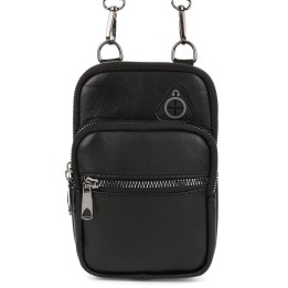 Czarna skórzana torba męska crossbody Beltimore