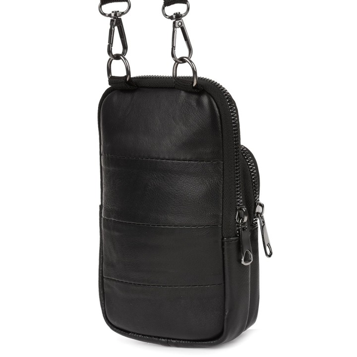 Czarna skórzana torba męska crossbody Beltimore