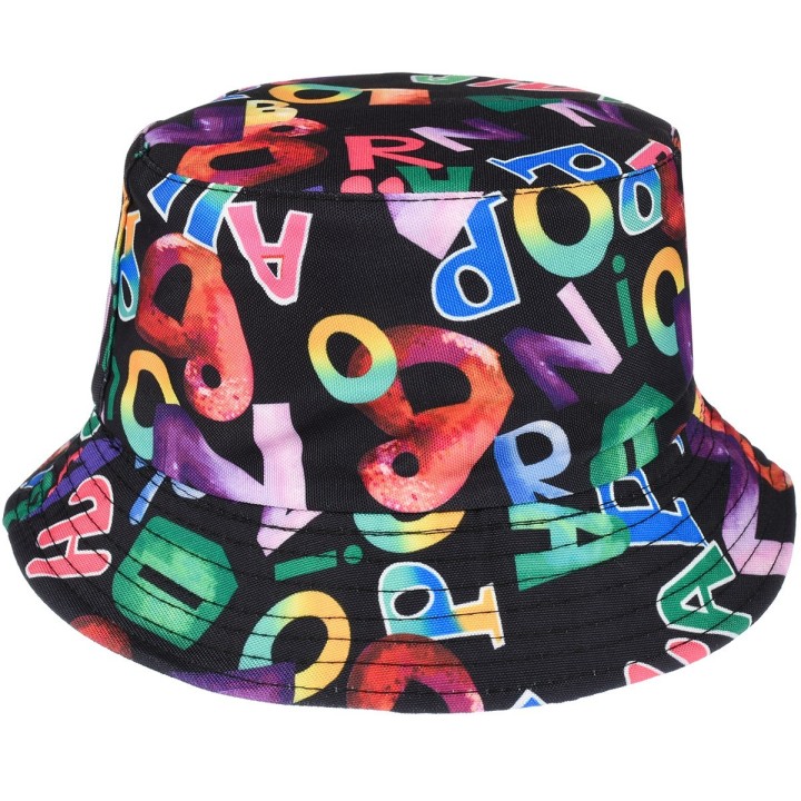 Dwustronny kapelusz dziecięcy bucket hat – czarny