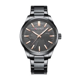 Czarny zegarek męski Perfect M106 na bransolecie