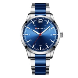 Srebrny zegarek męski na bransolecie Perfect M115